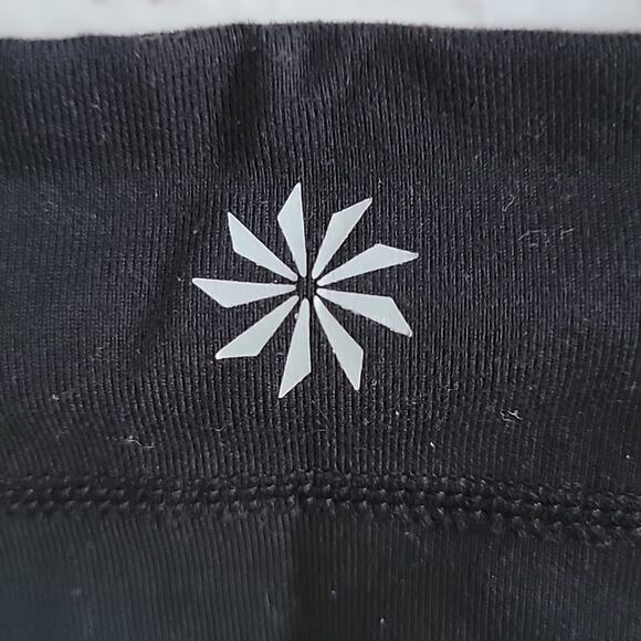 Athleta Black Ruched Odyssey Balance Capri Womens Active Leggings Size Small - Picture 6 of 11